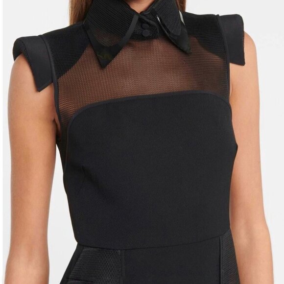 FENDI COLLAR MESH TRIM DRESS SIZE 44 IT M US WITH TAGS - Picture 9 of 15